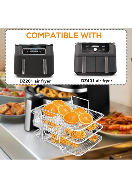Ninja Dual DZ201 / DZ401 Hava Fritözü Için Çok Katmanlı Hava Fritözü Rafı (Yurt Dışından) fırsatları