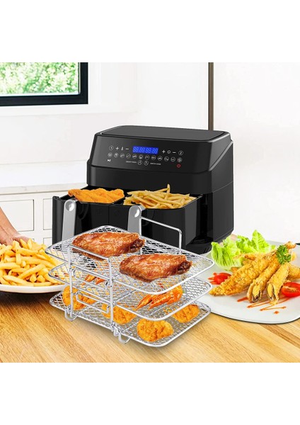 Ninja Dual DZ201 / DZ401 Hava Fritözü Için Çok Katmanlı Hava Fritözü Rafı (Yurt Dışından) indirimleri