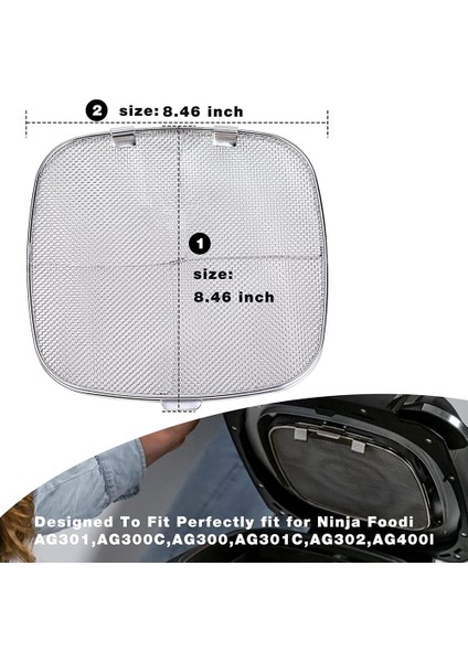 Ninja Foodi AG301, Air Fryer Için Paslanmaz Çelik Sıçrama Koruması (Yurt Dışından) fırsatları