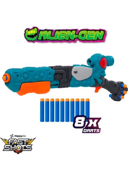 Allien- Gen Sonic Flytrap 10 Atış Dart Fırlatıcı Set