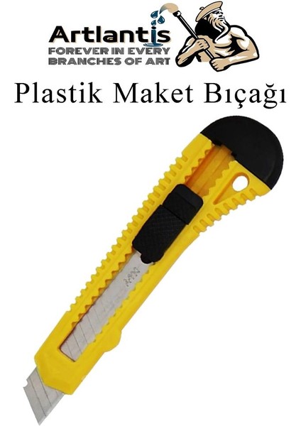 Maket Bıçağı Plastik Büyük Boy 1 Adet 18 mm Plastik Falçata Bıçağı Büyük Boy fiyatları