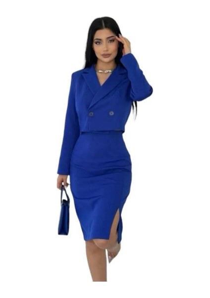 Kadın Ceket Etek Ikili Takim