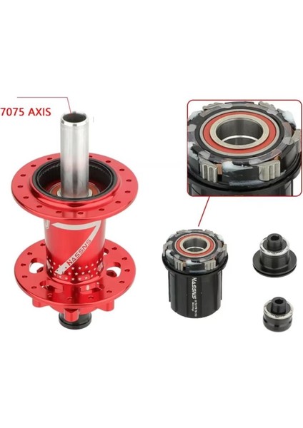 Pro7 Shimano Micro Spline Arka Göbek 32 Delik Rainbow