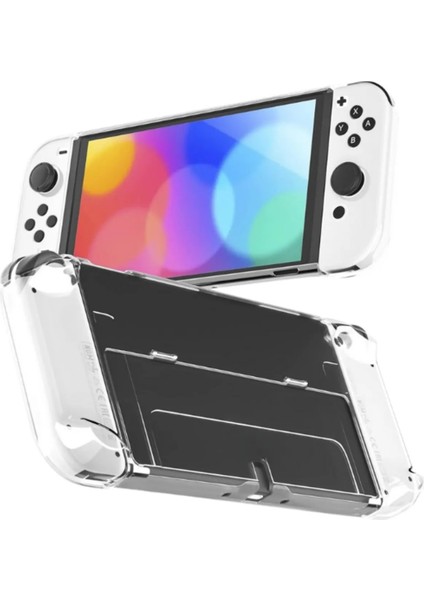 Nintendo Switch OLED Şeffaf Koruyucu Plastik Kapak