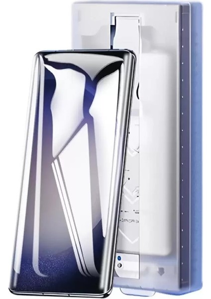 Samsung Galaxy S22-S23 Ultra Kolay Uygulama Aparatlı Kavisli Tam Kaplayan Ekran Koruyucu Zore Easy Body