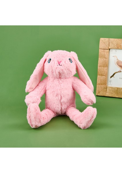 Soft Tavşan Figürlü Yastık - Pembe - 25x35 cm