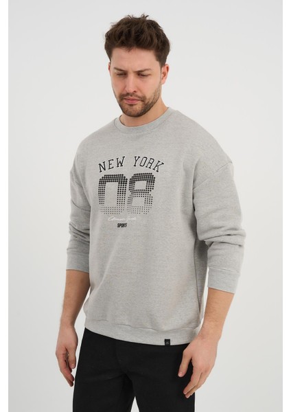 Bisiklet Yaka Unisex Baskılı Sweatshirt (UNX-37401) fiyatları