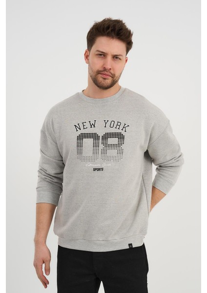 Bisiklet Yaka Unisex Baskılı Sweatshirt (UNX-37401) modelleri