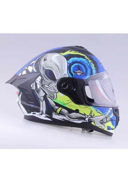 Ncrkask Kapalı Ece Sertifikalı- Uzaylı Mavi Sarı