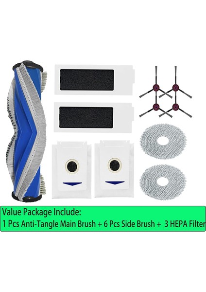 Yeedi M12 Pro + Aksesuarları Için Yedek Robotlu Süpürge Ana Yan Fırça Hepa Filtre Paspas Bezi (Yurt Dışından)