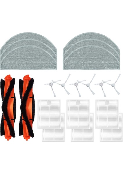Uyumlu Xiaomi Robot Vakum E10 E12 E10C C103 Yedek Yedek Parça Aksesuarları Yan Fırça Filtre Paspas Bezi (Yurt Dışından)
