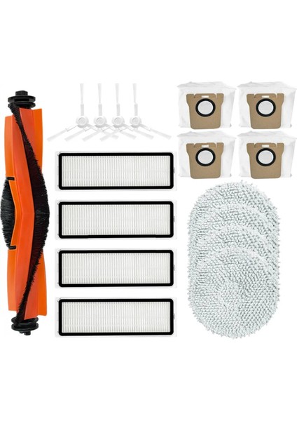 Xiaomi Mijia Için M30S D103CN Yedek Parça Aksesuarları Rulo Yan Fırça Hepa Filtre Paspas Bezi Toz Torbası (Yurt Dışından)
