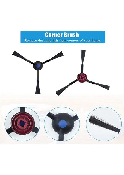 Ecovacs Deebot T30 Pro OMNI/T30 Omni Elektrikli Süpürge, Mendil, Yan Fırçalar, Toz Torbası Filtreleri Için Yedek Aksesuar Seti (Yurt Dışından)