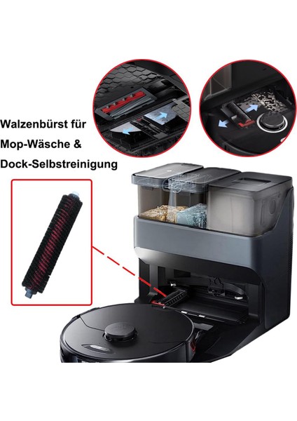 Roborock S8 / S8 + / S8 Pro Uıtra Robot Vakum Çift Ana Fırça Yan Fırça Hepa Filtre Paspas Bezleri Için Aksesuar Kiti (Yurt Dışından)