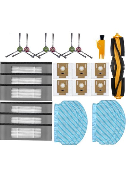 Ecovacs Deebot T8 + / T8 Aıvı / T8 Max / N8 Plus / N8 Pro Vakum Yedek Ana Yan Fırça Filtresi Paspas Toz Torbası (Yurt Dışından)