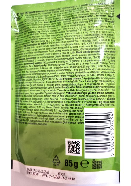 Somonlu Yaş Kedi Maması Pouch 85 gr *28 Adet