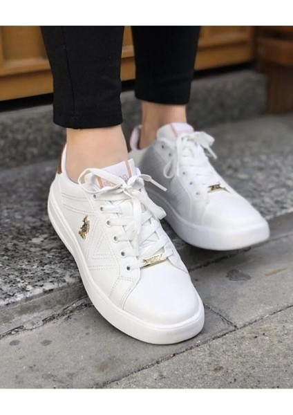 Exxy Beyaz Kadın Sneaker Spor Ayakkabı