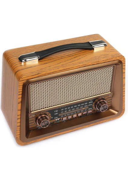 Gerçek Ahşap Eskitme Bluetooth Hoparlör Mp3 Çalar Müzik Kutusu Nostaljik Radyo