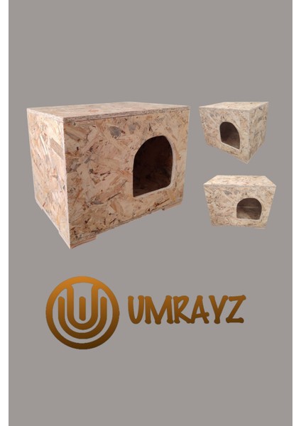 Dış Mekan Yağmura ve Soğuğa Dayanıklı Osb Kedi Evi Yuvası Sokak Dostlarımız Için Yan Kapı