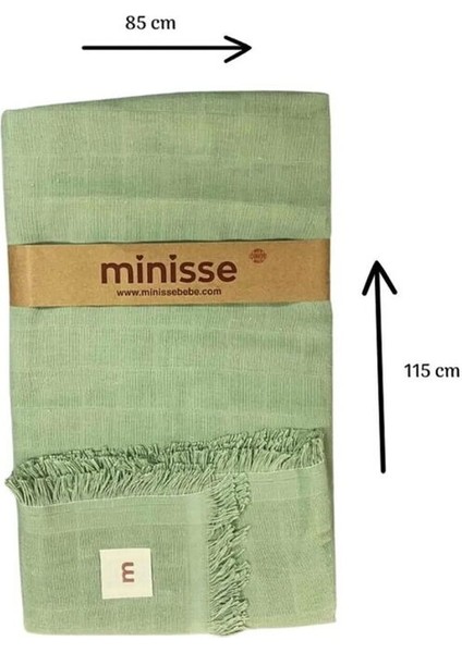 4831Y Unisex Yeşil Müslin Battaniye