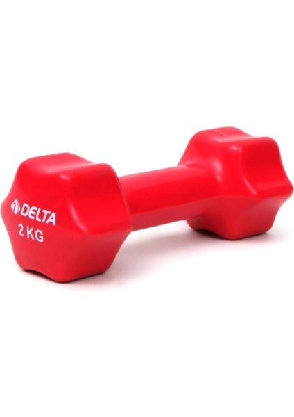 Tekno Trust 2 kg x 1 Adet Deluxe Pvc Kaplama Kırmızı Demir Dambıl