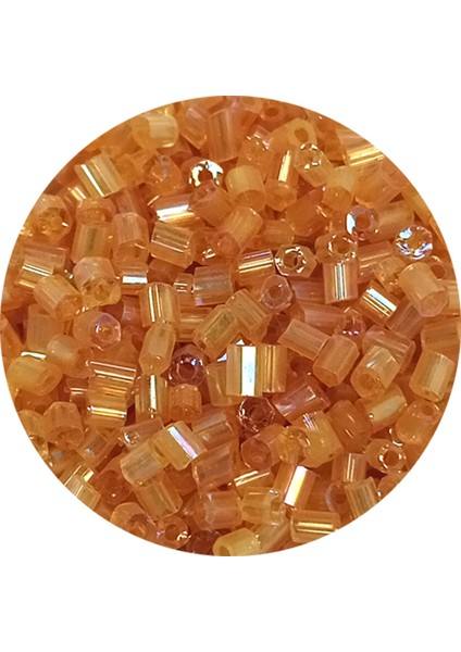 Kesme Cam Boncuk 2mm - 20 Gram - Şeffaf Altın -BNC318
