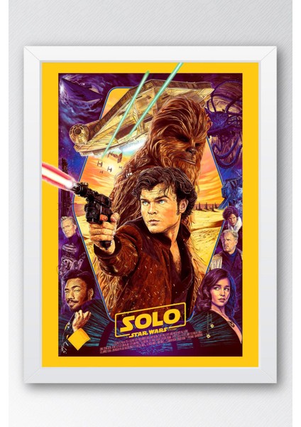 Star Wars Solo Çerçeveli Tablo - Uzay Savaşları Fim Posteri Tablo