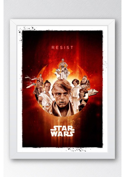 Star Wars Çerçeveli Tablo - Uzay Savaşları Fim Posteri Tablo