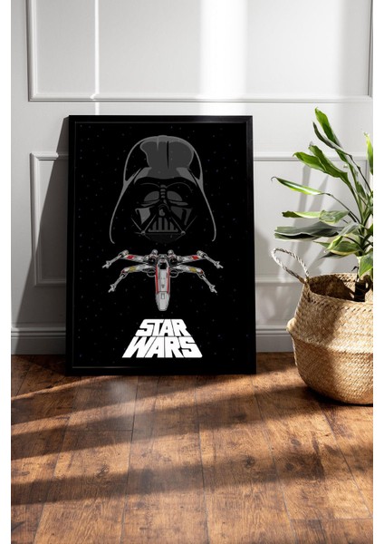 Star Wars Darth Vader Çerçeveli Tablo - Uzay Savaşları Fim Posteri Tablo fiyatları