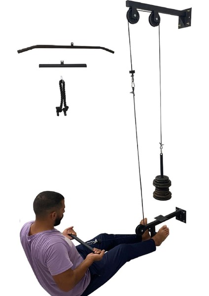 Duvar Tipi Cable Crossover Lat Puldown & Pushdown ,row ,biceps ,triceps Omuz Çalışma Istasyonu