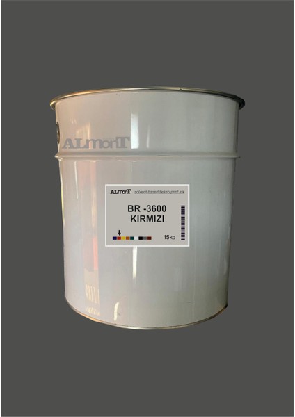 Kırmızı Solvent Bazlı Flekso Baskı Mürekkebi- Boyası( Pe Film-Poşet-Çuval Baskı Için) 15 kg