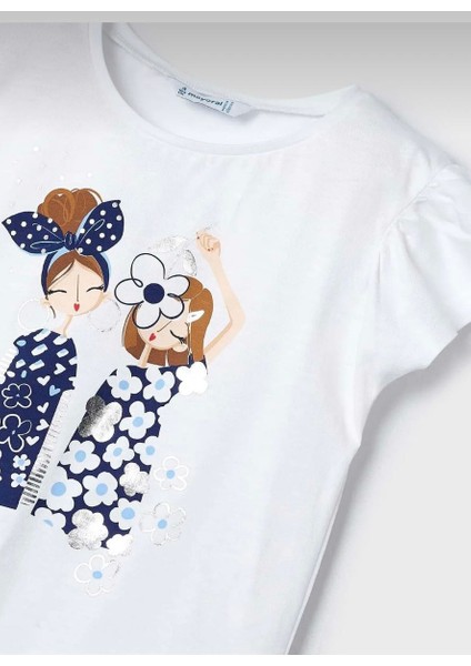 Kız Çocuk Saç Bantlı Tişört 3089 modelleri