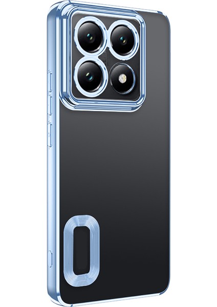Xiaomi 14T Pro Uyumlu Kılıf Omega Silikon Kamera Korumalı Mavi + Ekran Koruyucu