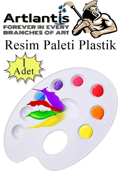 Resim Paleti Plastik 1 Adet Godeli Ressam Paleti Boyama Paleti Akrilik Boya Guaj Boya Suluboya
