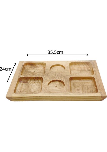 Ahşap 6 Gözlü Kahvaltılık Ve Çerez Tabağı Zeytin Ağacı 35 Cm fiyatları