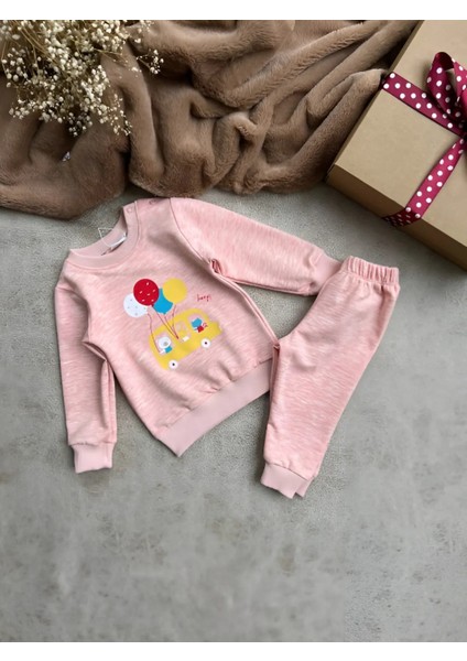 %100 Pamuklu Desenli Kız Bebek Pijama Takımı