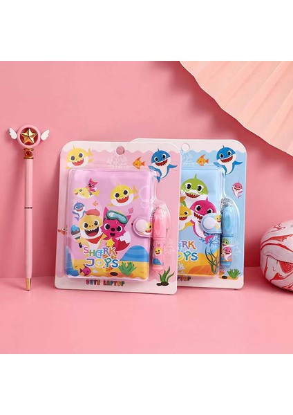 Kalemli Podifik Defter - 3'lü Set - Köpek Balığı Figürlü