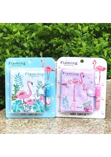 Kalemli Podifik Defter - 3'lü Set - Flamingo Figürlü