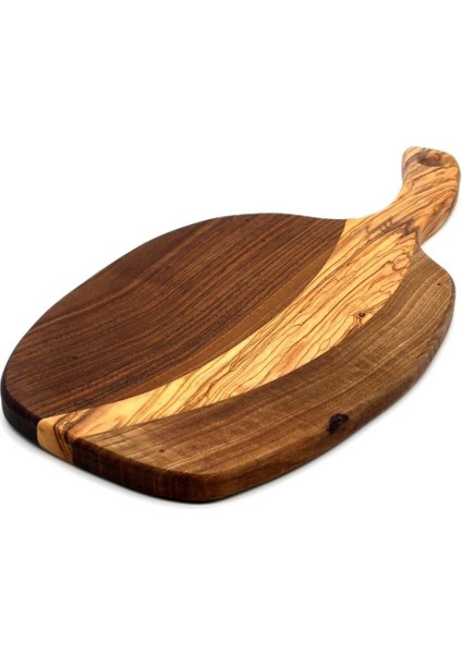 Ahşap Armut Sunum Tahtası Büyük Zeytin Ağacı 43 Cm modelleri