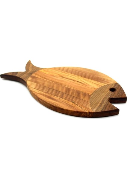 Ahşap Balık Kesme Doğrama Ve Sunum Tahtası Zeytin Ağacı