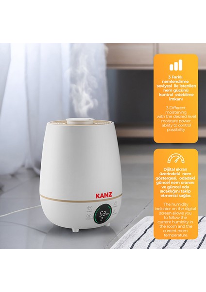 Dijital Uzaktan Kumandalı Üstten Doldurmalı Buhar Makinesi 2 Litre Beyaz fırsatları