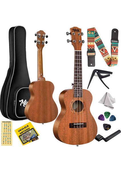 SP-21M Set Maun Soprano Ukulele (Softcase Capo Metod Nota Sticker Askı Pena)