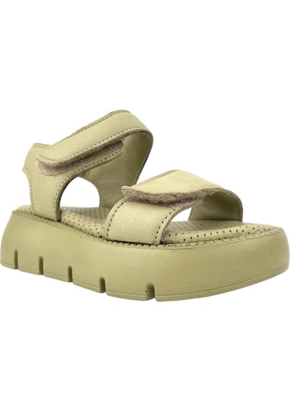 Top Level Deri Kız Çocuk Sandalet Olive fiyatları