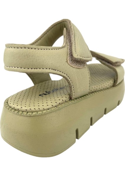 Top Level Deri Kız Çocuk Sandalet Olive fırsatları