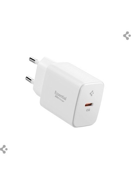 20W USB-C Mini Hızlı Şarj Aleti/Şarj Isısını Düşürür GaN Destekli Akım Korumalı Güç Adaptörü iPhone & Android & iPad Type-C EE201 White - ACH08701