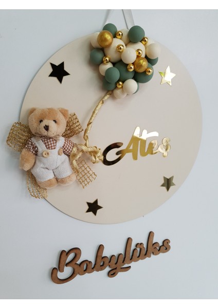 30CM Bubble Yuvarlak Bebek Isme Özel Kapı Süsü