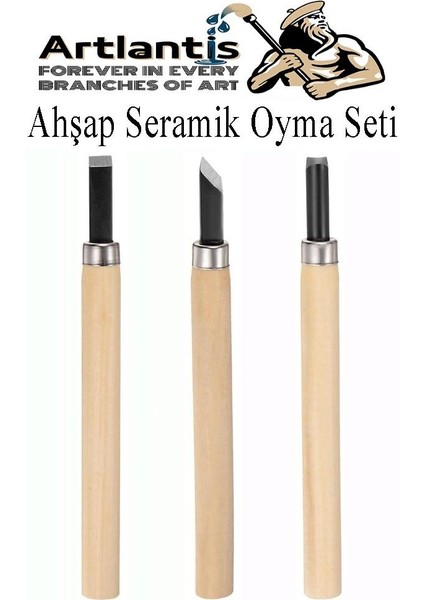 Ahşap Seramik Oyma Seti 6 Lı Kretuar 1 Paket Iskarpela Seti Paslanmaz Çelik Bıçaklı Ağaç Oyma Heykel Hobi Kretuar Gravür