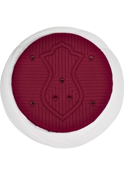 Talebe Sarığı-Beyaz Kumaş-Bordo Takke-Çapraz Sarım-Nâli Şerif-7 Metre modelleri