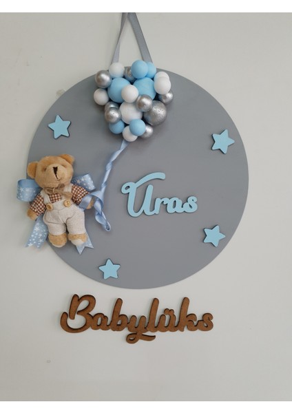 30CM Bubble Yuvarlak Bebek Isme Özel Kapı Süsü