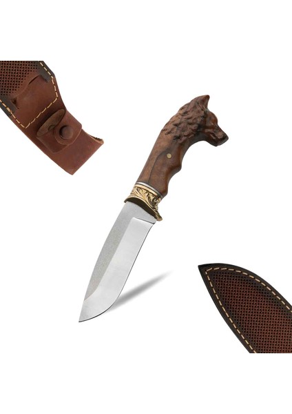 Kurt Başlı Şef Bıçağı Paslanmaz Çelik 25CM Ceviz Ağacı Kılıf li fırsatları
